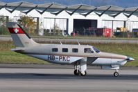 HB-PKC @ BSL - lining-up at intersection hotel runway 16 - by eap_spotter