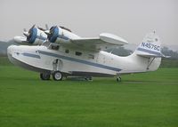 N4575C @ EGSU - Grumman Goose at Duxford - by Simon Palmer