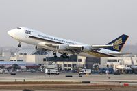 9V-SFA @ LAX - Singapore Airlines Cargo 9V-SFA (FLT SQC7887) departing RWY 25R enroute to Shanghai Pudong (ZSPD) late in the afternoon. - by Dean Heald