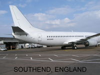N458AN @ EGMC - B737-33A at Southend,England after ferry from Brazil - by John J. Boling