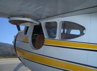 N9836A @ SZP - 1950 Cessna 195 BUSINESSLINER, Jacobs R755A 300 Hp, left side door open for ventilation - by Doug Robertson
