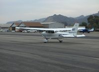 N5364A @ SZP - 2003 Cessna 172S SKYHAWK SP, Lycoming IO-360-L2A 180 Hp, taxi to Runway 22 - by Doug Robertson