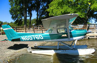 N60760 - NorCal Aviation float-equipped 1969 Cessna 150J moored at Skylark Shores Motel, Lakeport, CA for 2006 Clear Lake Splash-in - by Steve Nation