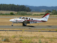 N870JA @ STS - JAL (air training) 2002 Raytheon 58 taxying @ Sonoma County Airport (Santa Rosa), CA - by Steve Nation