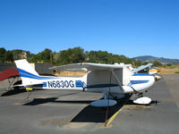 N6830G @ O60 - 1950 Cessna 150L with canopy cover @ Cloverdale Municipal Airport, CA - by Steve Nation