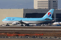 HL7461 @ LAX - Korean Air HL7461 being towed to the remote terminals at the west end of LAX. - by Dean Heald