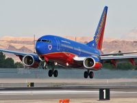 N238WN @ KLAS - Southwest Airlines - 'Spreading the Luv for 35 Years' / 2005 Boeing 737-7H4 - by Brad Campbell