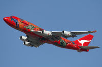 VH-OEJ @ LAX - Qantas VH-OEJ 'Wunala Dreaming' (FLT QFA107) climbing out from RWY 24L enroute to John F Kennedy Int'l (KJFK). - by Dean Heald