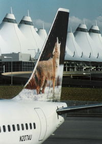 N207AU @ DEN - As Frontier Airlines in 1996