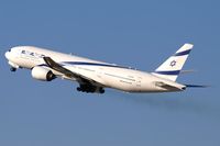 4X-ECB @ LAX - EL AL Israel Airlines 4X-ECB (FLT ELY6) climbing out from RWY 25R, trailing brake dust, enroute to Tel Aviv. - by Dean Heald