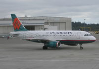 N838AW @ KSEA - A-319 with U S Airways on fuselage and America West tail/engine paint. - by John J. Boling