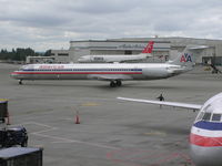 N598AA @ KSEA - American Airlines MD-83 arriving Seatac - by John J. Boling