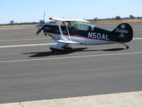 N50AL @ PRB - Shown taxying in after airshow routine, Pitts S2B LLC 1998 Pitts Aerobatics S-2B Tsunami from King City @ Paso Robles, CA - by Steve Nation