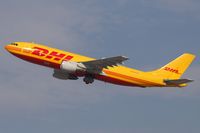 N363DH @ LAX - Astar Air Cargo, painted in the former DHL Airways livery, N363DH (FLT DHL9972) climbing out from RWY 25R enroute to Newark/New York Liberty Int'l (KEWR). - by Dean Heald