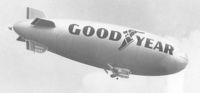 N10A @ DAN - Goodyear blimp over the Danville Airport in the early 1980's with the old markings - by Richard T Davis