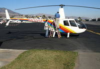 N8325F @ SZP - Prime Helicopter & AS 1995 Robinson R44 gassing up @ Santa Paula Airport, CA - by Steve Nation