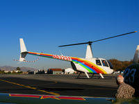 N8325F @ SZP - Prime Helicopter & AS 1995 Robinson R44 lifting off @ Santa Paula Airport, CA - by Steve Nation