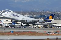 D-ABVD @ LAX - Lufthansa D-ABVD (FLT DLH457) departing RWY 25R enroute to Frankfurt Main (EDDF). - by Dean Heald