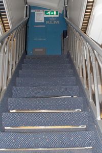 PH-BUK @ LEY - KLM 747-300 Stairs up