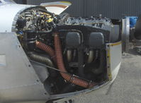 N5689Q @ SZP - 1965 Mooney M20C, Lycoming O&VO-360 180 Hp engine, cowl off for aircraft repaint prep - by Doug Robertson