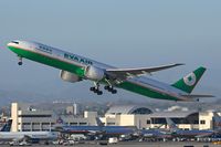 B-16705 @ LAX - First time I've seen this plane, or any EVA Air 777 at LAX departing during the day! EVA Air B-16705 (FLT EVA11) climbing out from RWY 25R enroute to Chiang Kai Shek Int'l (RCTP). - by Dean Heald
