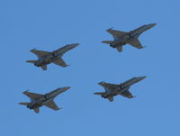 162834 @ DAB - F-18s in Formation over the Daytona Busch Race - by Florida Metal
