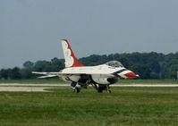 81-0687 @ DAY - Thunderbird 6 at Dayton International Air Show - by Glenn E. Chatfield