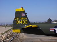 N4403K @ SZP - 1948 Ryan NAVION as L-17B, Continental E-185, tail data, transient parking - by Doug Robertson