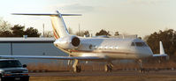 N492QS @ FRG - G IV in the sunset - by Stephen Amiaga