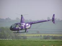 G-DSPI @ EGBN - Robinson R-44 at Nottingham/Tollerton airport - by Simon Palmer