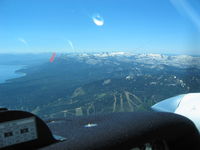 N54V @ KTVL - Over Sierra Nevada Mountains approaching Lake Tahoe - by Fran Schlatter