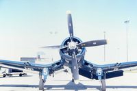 N4901W @ CID - F4U-5NL 124560 stopping over for fuel - by Glenn E. Chatfield