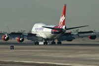 G-VROM @ KLAS - Virgin Atlantic - 'Barbarella' / 2001 Boeing Company 747-443 - by Brad Campbell