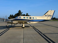 N471HB @ SNS - 1977 Cessna 414 visiting fron Southern California @ Salinas, CA - by Steve Nation