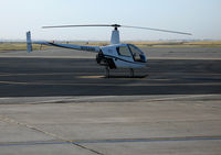 N7529P @ SNS - Air Photo Corp. 2004 Robinson R22 BETA in early morning sun and in from Everett, WA @ Salinas, CA - by Steve Nation