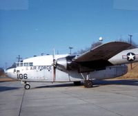 51-8106 @ LSF - C-119F from Clinton County AFB, OH for jump school - by Glenn E. Chatfield