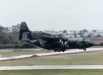87-9283 @ DPA - C-130H making a low pass on RY 28, seen from the control tower - by Glenn E. Chatfield
