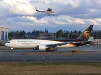 N331UP @ KPAE - Taxiing to 16R with Cessna above. - by Sergey Kustov