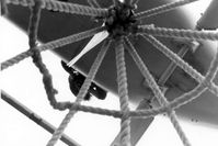 N16619 @ DPA - Demonstrating new rescue net at Pheasant Run Resort.  My turn flying in the basket. - by Glenn E. Chatfield