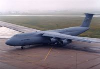 70-0449 @ CID - C-5A parking at the base of the control tower - by Glenn E. Chatfield