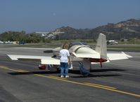 N255H @ SZP - 2001 Hutchinson/Briegleb VAN's RV-6A, inflating a low tire - by Doug Robertson