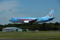 G-THOF @ BOH - THOMSONFLY BOEING 737-36Q - by Patrick Clements