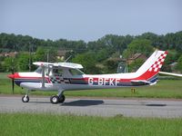 G-BFKF @ EGSF - Cessna FA152 at Conington - by Simon Palmer