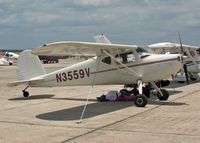 N3559V @ HDO - 1948 Cessna 140, c/n 14834, Escaping the heat at The EAA Texas Fly-In - by Timothy Aanerud