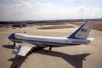 82-8000 @ CID - Air Force One parked on the cargo ramp below the control tower - by Glenn E. Chatfield