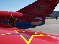 N905DM @ KBJC - Chinese Mig 17 (in Russian Red Falcons Colors) - by Bluedharma