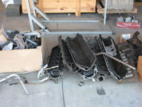 UNKNOWN @ I74 - Disassembled Ranger engines.  Part of Fairchild Model 24 project at Urbana, OH - by Bob Simmermon