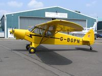 G-BGPN @ EGTB - Piper PA-18-150 Super Cub at Booker - by Simon Palmer