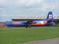 TC-MBD @ EGBE - Fokker F27 of MNG Air Cargo at Coventry - by Simon Palmer