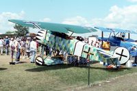 N111EV @ OSH - Replica Fokker D.VIII at the EAA Fly In - by Glenn E. Chatfield